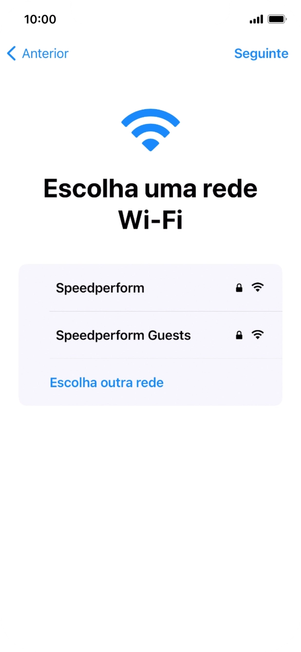 Prima a rede Wi-Fi pretendida.