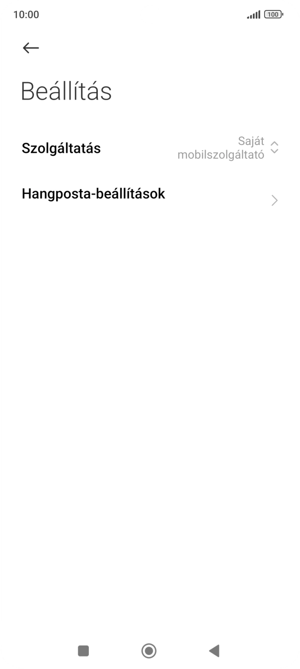 Válaszd a Hangposta-beállítások lehetőséget.