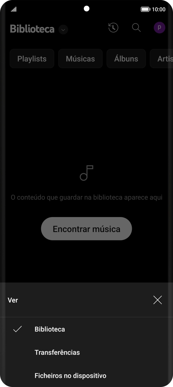 Prima a categoria pretendida e dirija-se ao ficheiro de música pretendido.