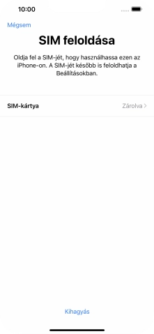 Válaszd a SIM-kártya lehetőséget.