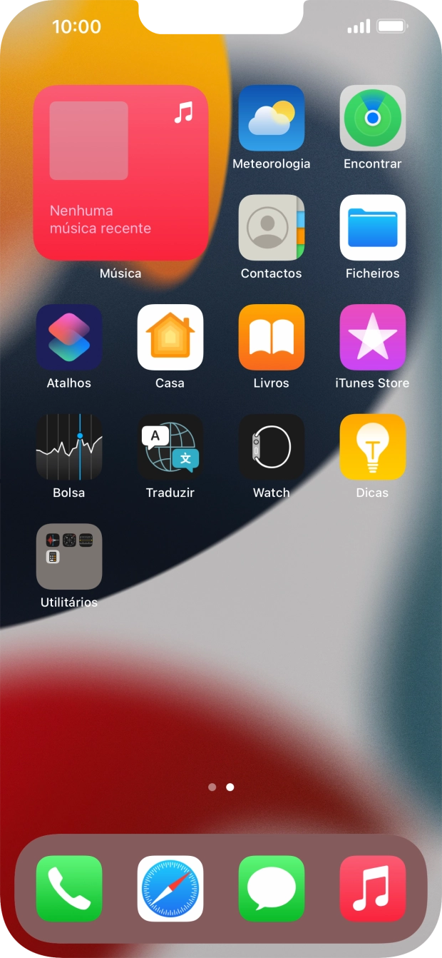 Se utilizar uma pilha de widgets: Deslize o dedo para cima ou para baixo na pilha para escolher o widget pretendido.