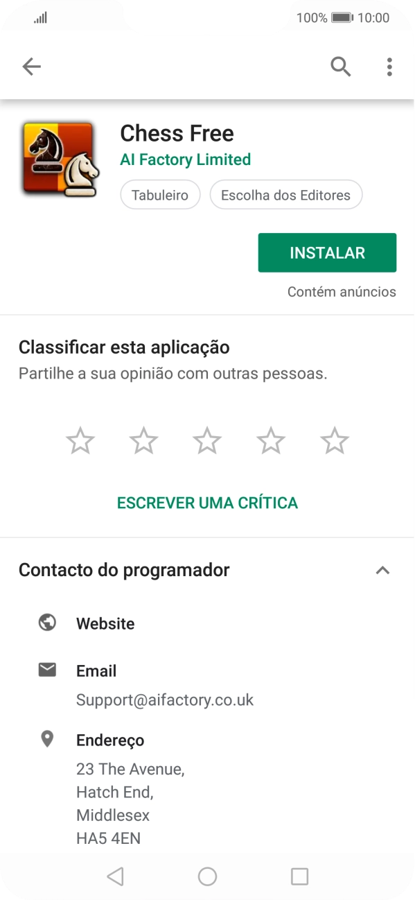 Prima a tecla de início para terminar e voltar ao ecrã inicial.