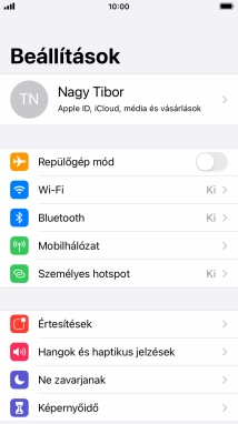 Válaszd a Mobilhálózat lehetőséget.