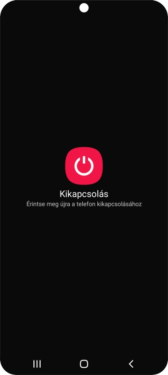 Válaszd a Kikapcsolás lehetőséget.