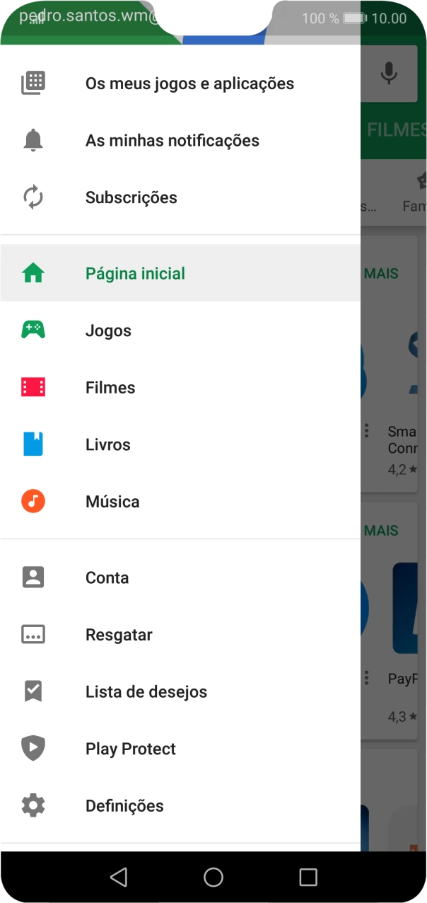 Prima Os meus jogos e aplicações.
