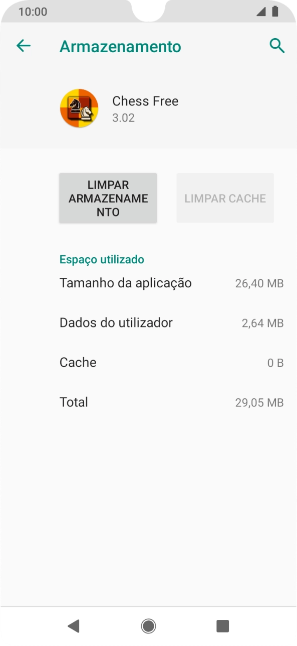 Prima a tecla de início para terminar e voltar ao ecrã inicial.
