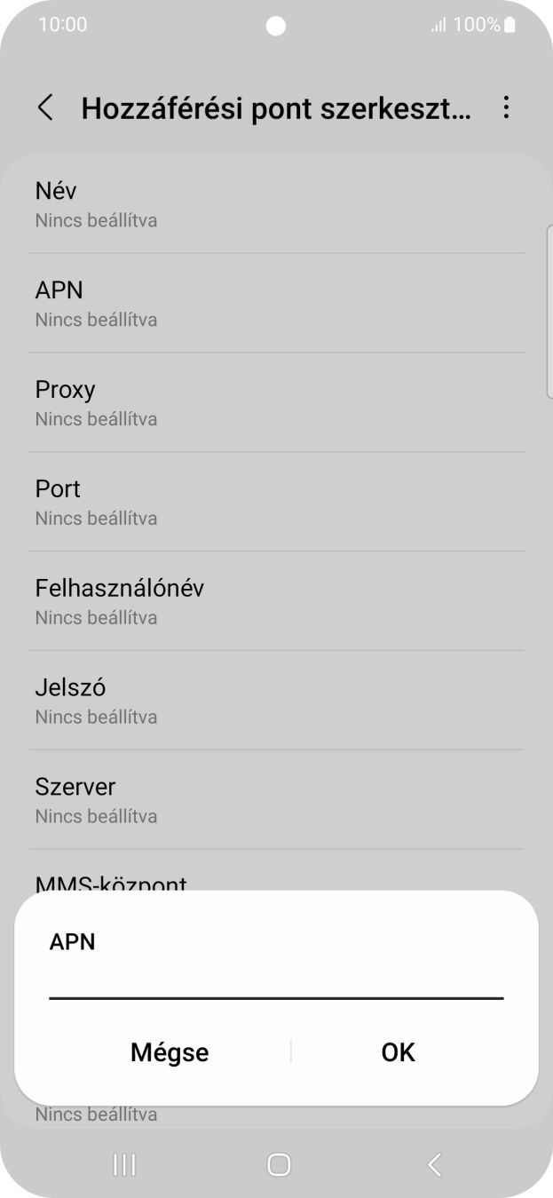 Amennyiben előfizetésed van, írd be azt, hogy mms.vodafone.net, és válaszd az OK lehetőséget.