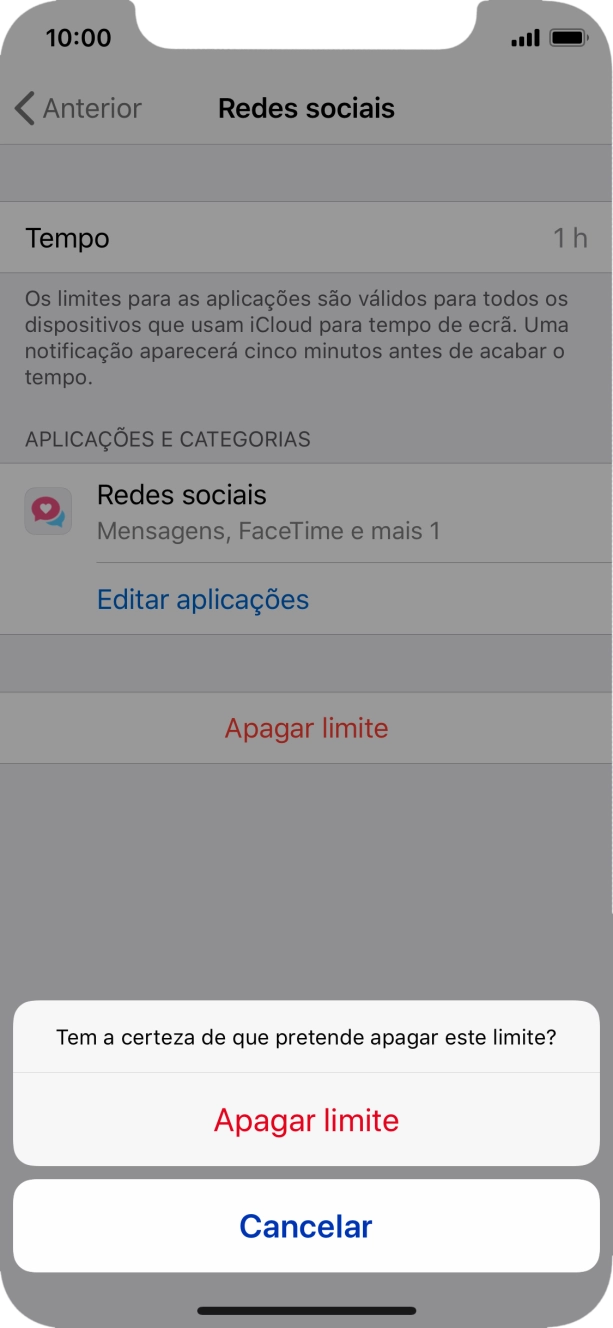 Prima Apagar limite.