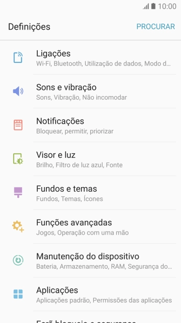 Prima Manutenção do dispositivo.