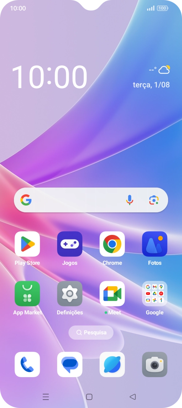 Prima o ícone de telefone.