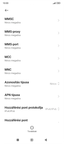 Válaszd az MMSC lehetőséget.