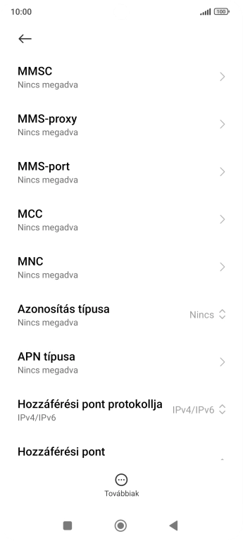 Válaszd az MMSC lehetőséget.