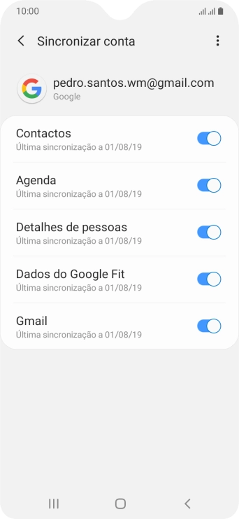 Prima a tecla de início para terminar e voltar ao ecrã inicial.