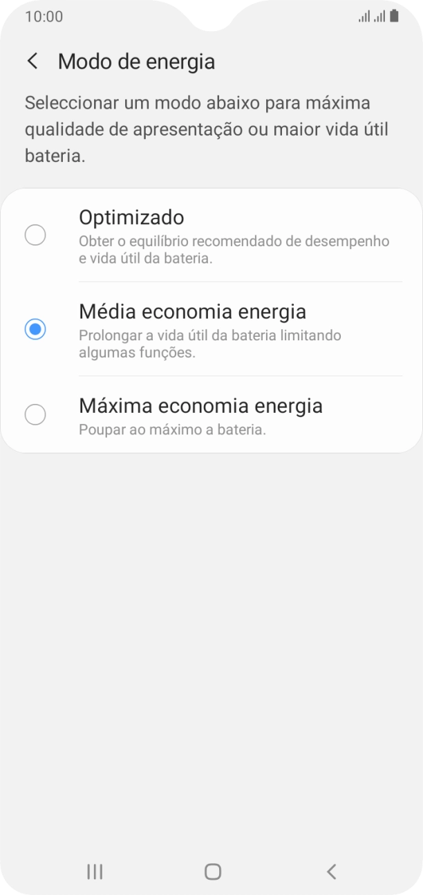 Prima a tecla de início para terminar e voltar ao ecrã inicial.