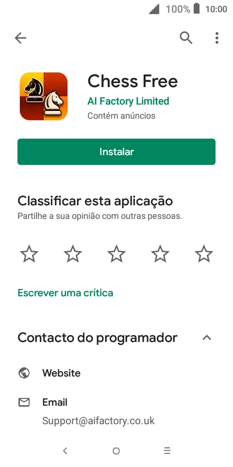 Prima a tecla de início para terminar e voltar ao ecrã inicial.