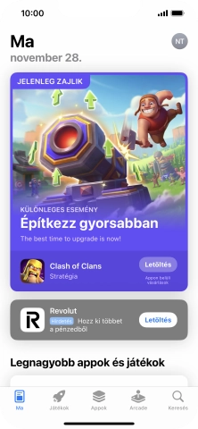Válaszd a Keresés lehetőséget.