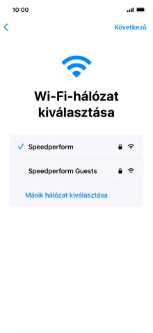 Válaszd a Következő lehetőséget.