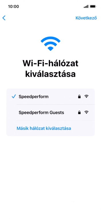 Válaszd a Következő lehetőséget.