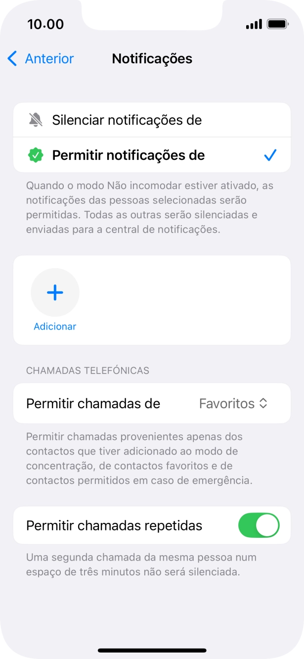 Prima a seta para a esquerda.