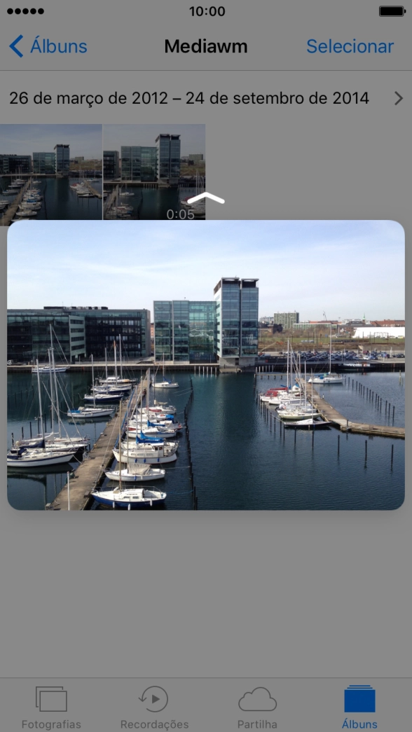 Arraste a imagem para cima.