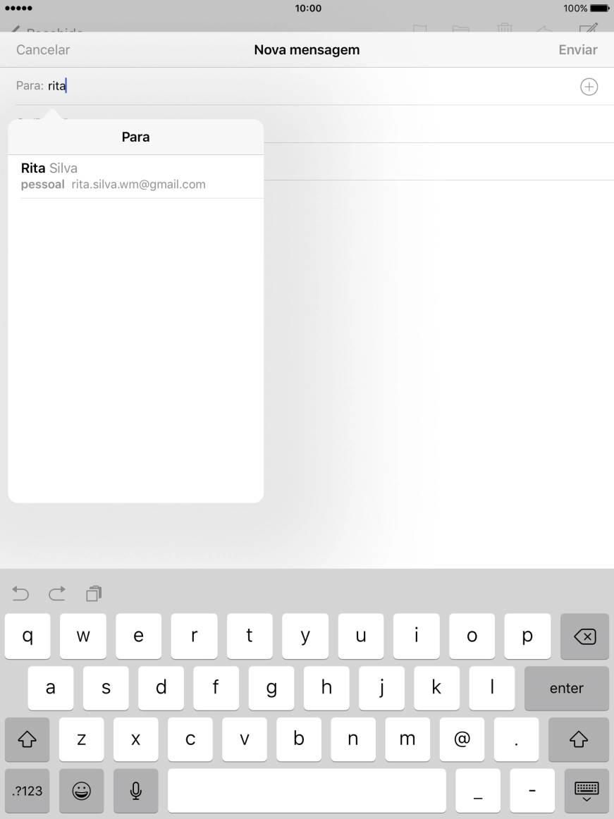 Prima o contacto pretendido.
