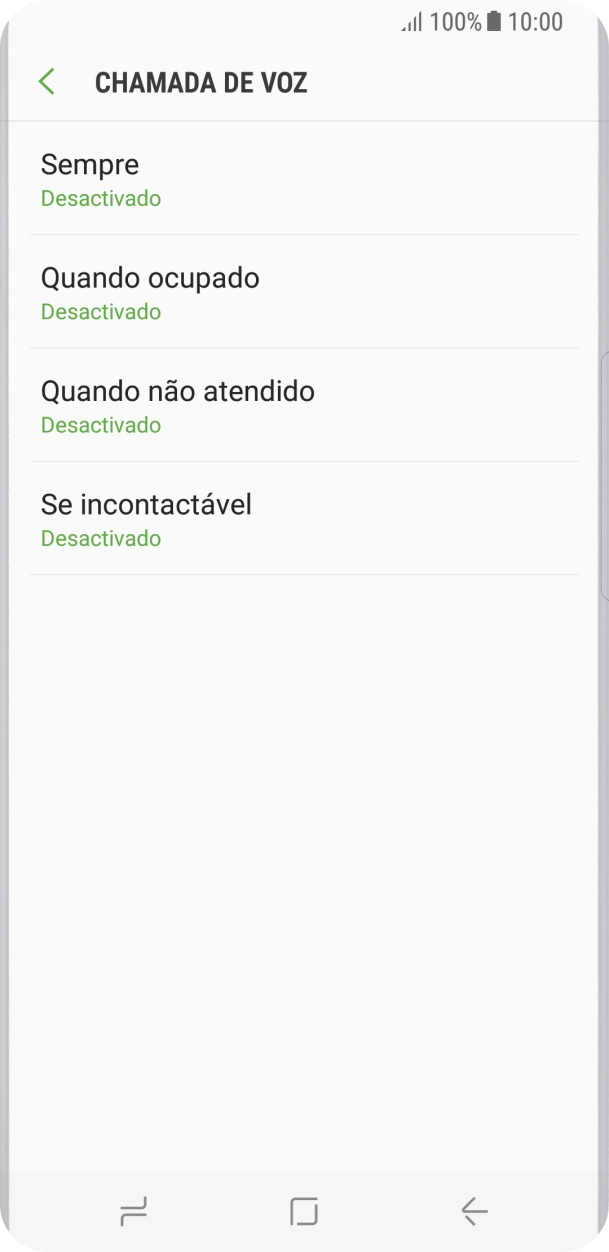 Prima o tipo de desvio pretendido.