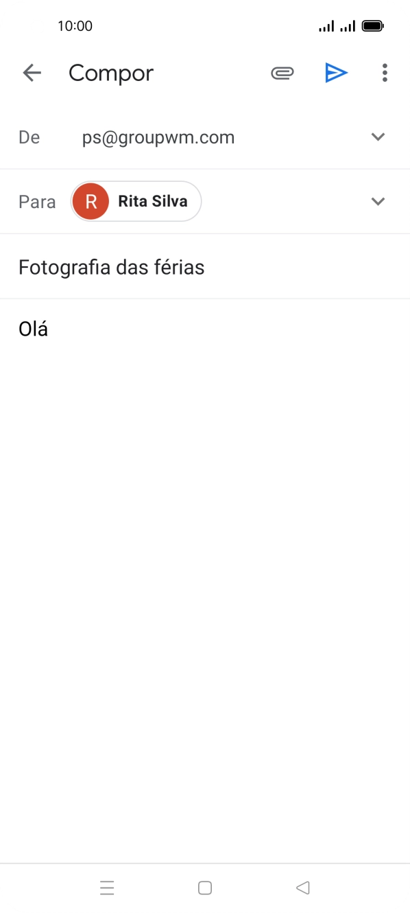 Prima o ícone de anexo.