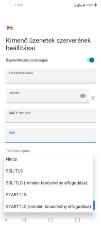Válaszd a Nincs lehetőséget.