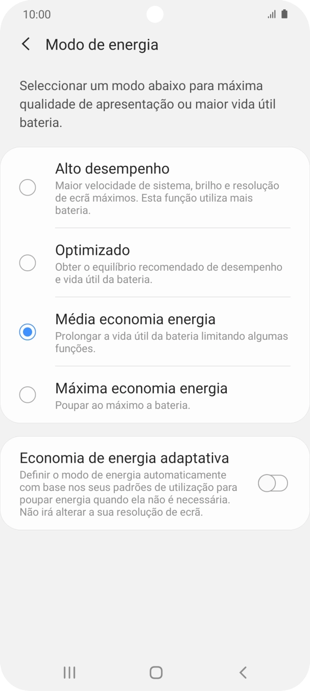 Prima a tecla de início para terminar e voltar ao ecrã inicial.