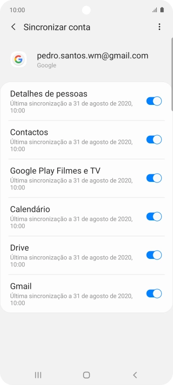 Prima a tecla de início para terminar e voltar ao ecrã inicial.