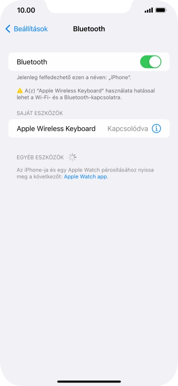 Húzd az ujjad felfelé a kijelző aljáról, hogy visszatérj a kezdőképernyőhöz.