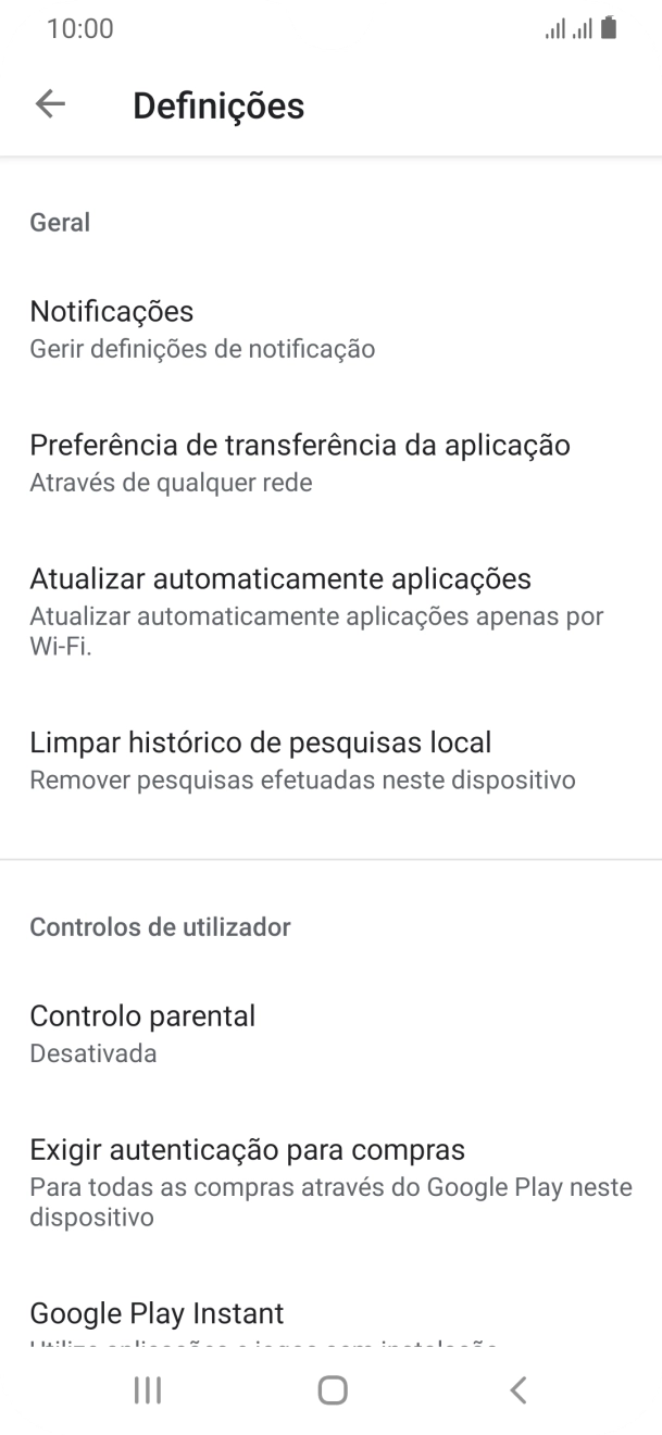 Prima Atualizar automaticamente aplicações.