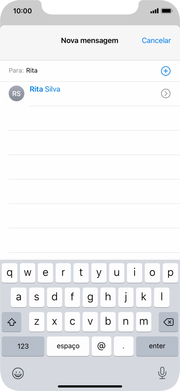 Prima o contacto pretendido.