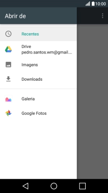 Prima Imagens e vá até à pasta pretendida.