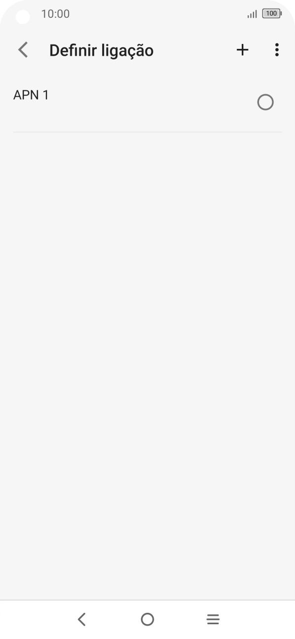 Prima o ícone para adicionar.