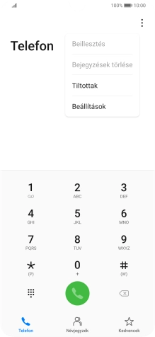 Válaszd a Beállítások lehetőséget.