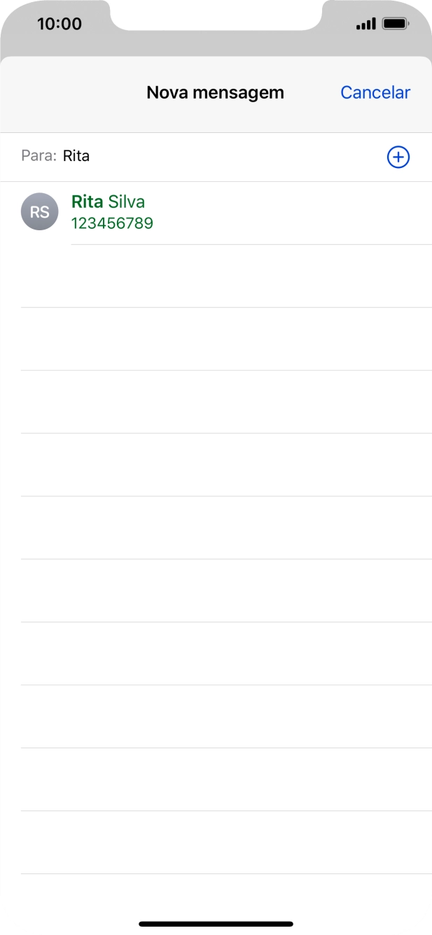 Prima o contacto pretendido.