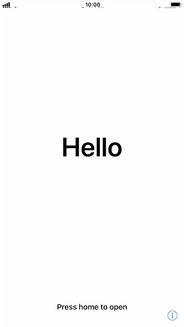 Prima a tecla de início.