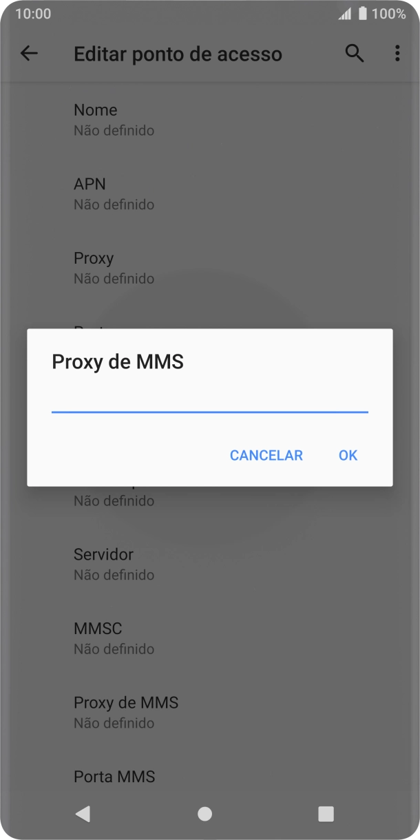 Introduza iproxy.vodafone.pt e prima OK.