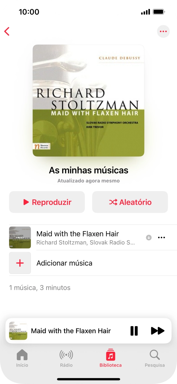 Prima o título da música.