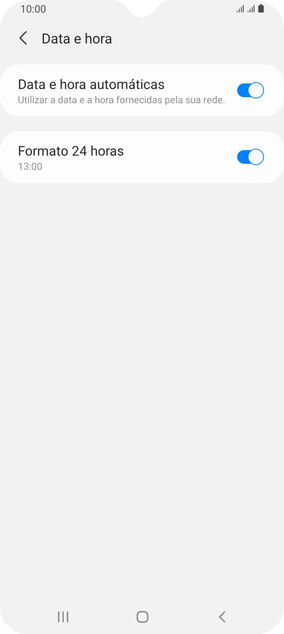 Prima a tecla de início para terminar e voltar ao ecrã inicial.