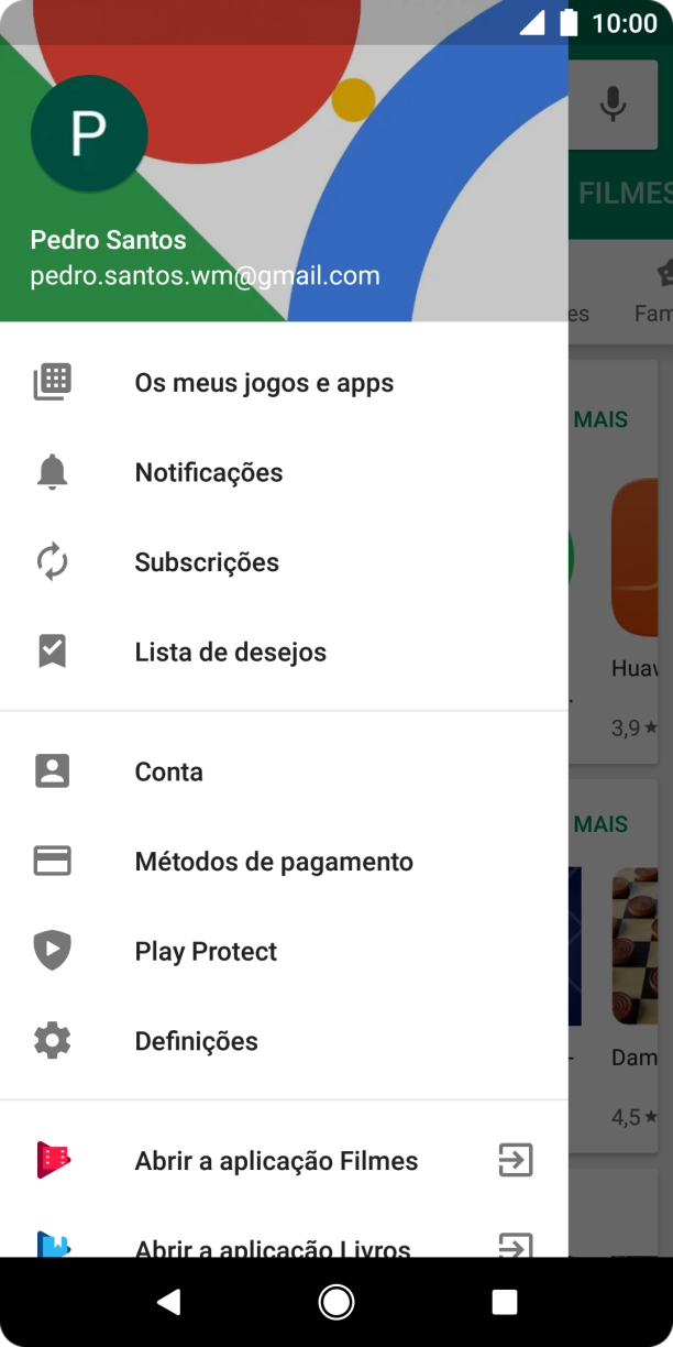 Prima Os meus jogos e apps.