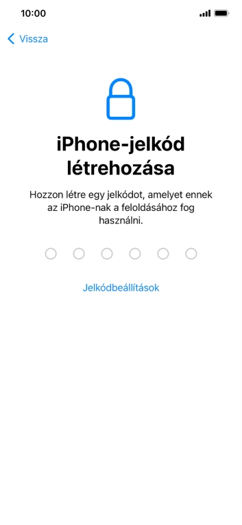 Válaszd a Jelkódbeállítások lehetőséget.