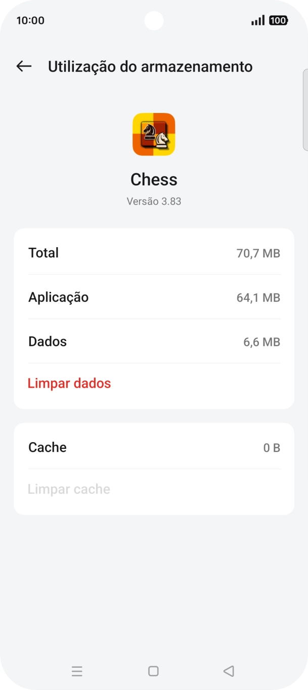 Prima a tecla de início para terminar e voltar ao ecrã inicial.