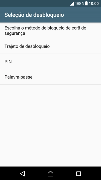 Prima o código de bloqueio do telefone pretendido e siga as indicações no ecrã para estabelecer um código de bloqueio adicional.