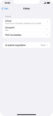 Kattints az imént létrehozott e-mail-fiók nevére.