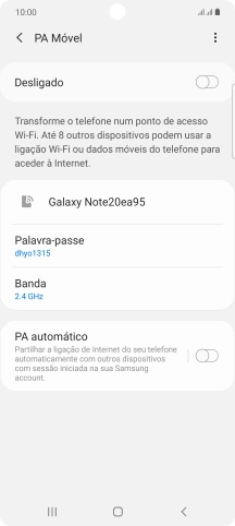 Prima o ícone de menu.