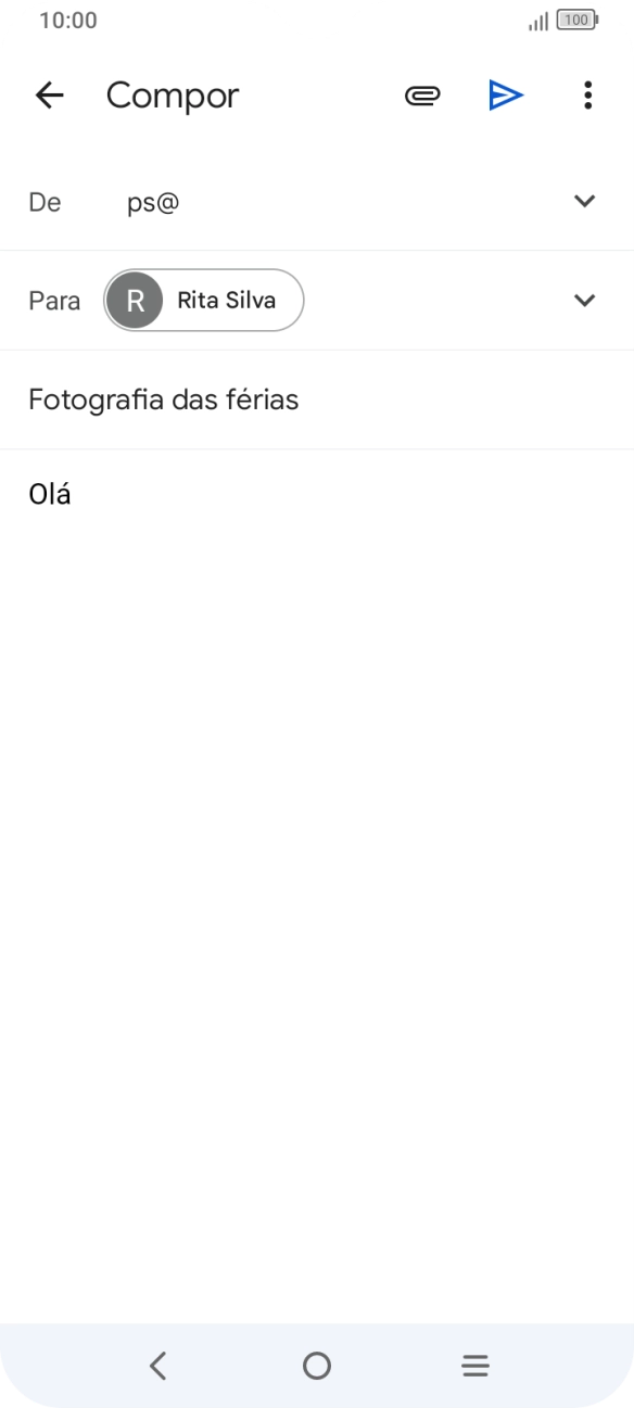 Prima o ícone de anexo.