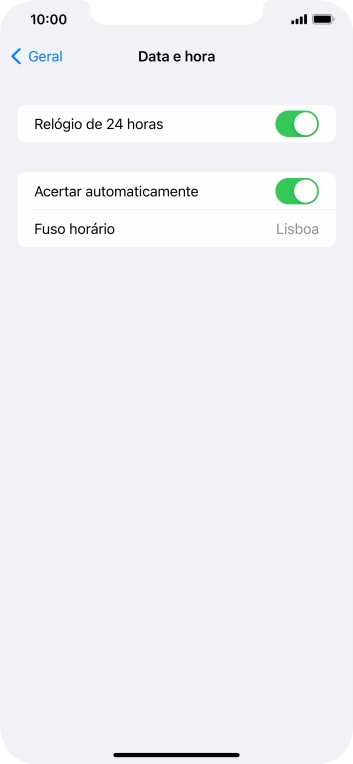 Para voltar ao ecrã inicial, deslize o dedo de baixo para cima a partir da base do ecrã.