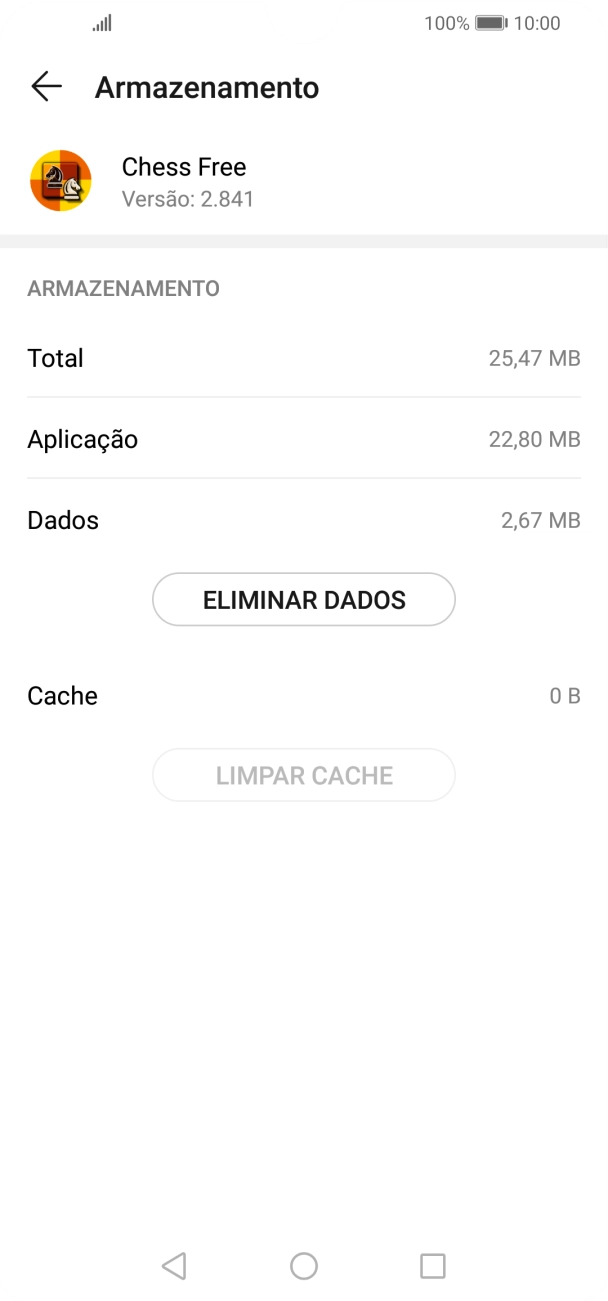 Prima a tecla de início para terminar e voltar ao ecrã inicial.